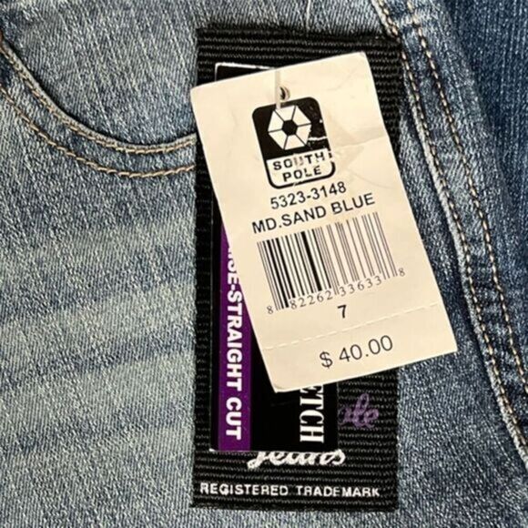 South Pole Straight Leg Denim Jeans Size‎ 7 - Picture 6 of 10